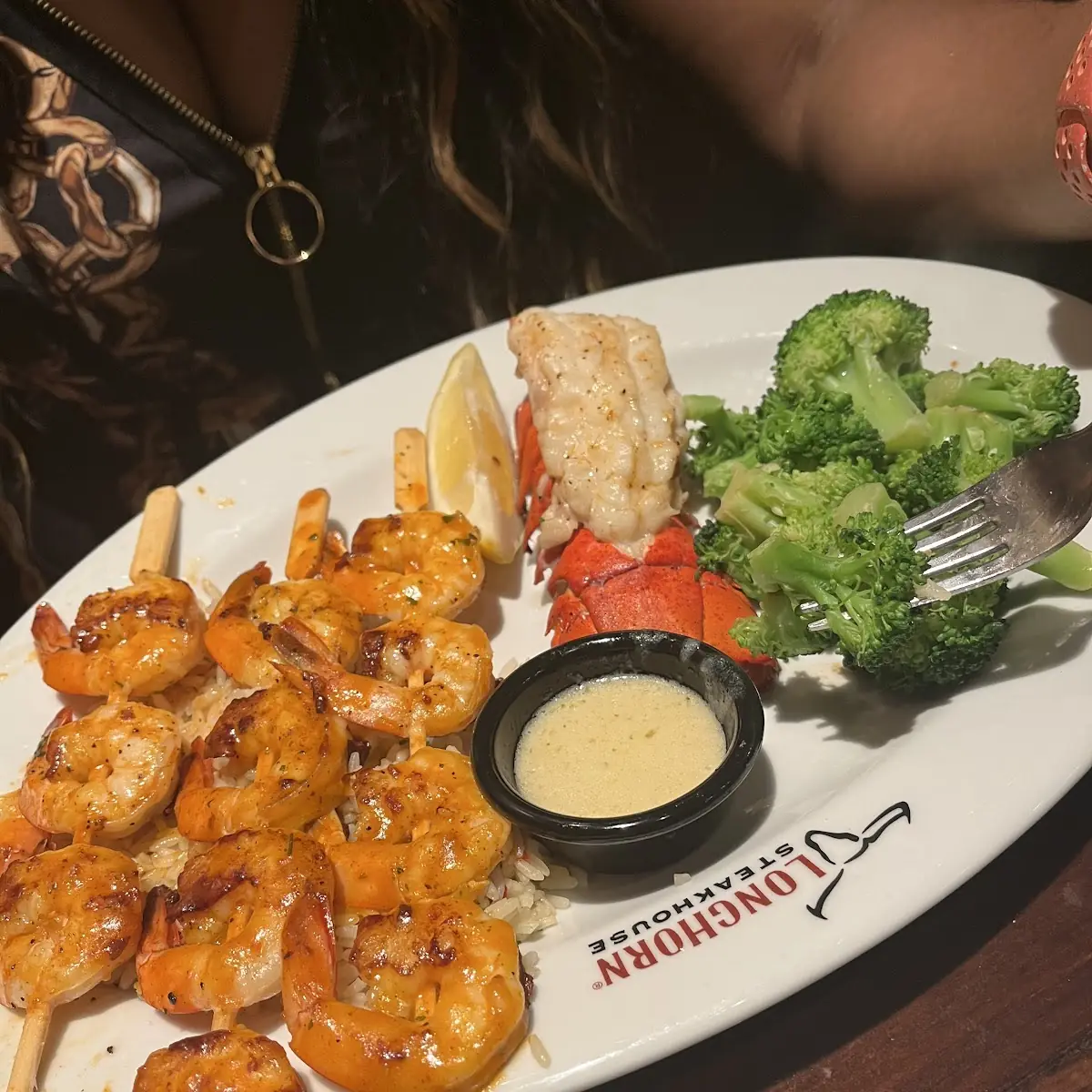 Grilled Shrimp Skewer Steak Mashed Potatoes