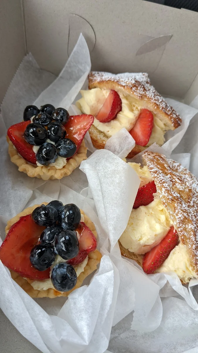 Fruit Tart and Strawberry Croissant