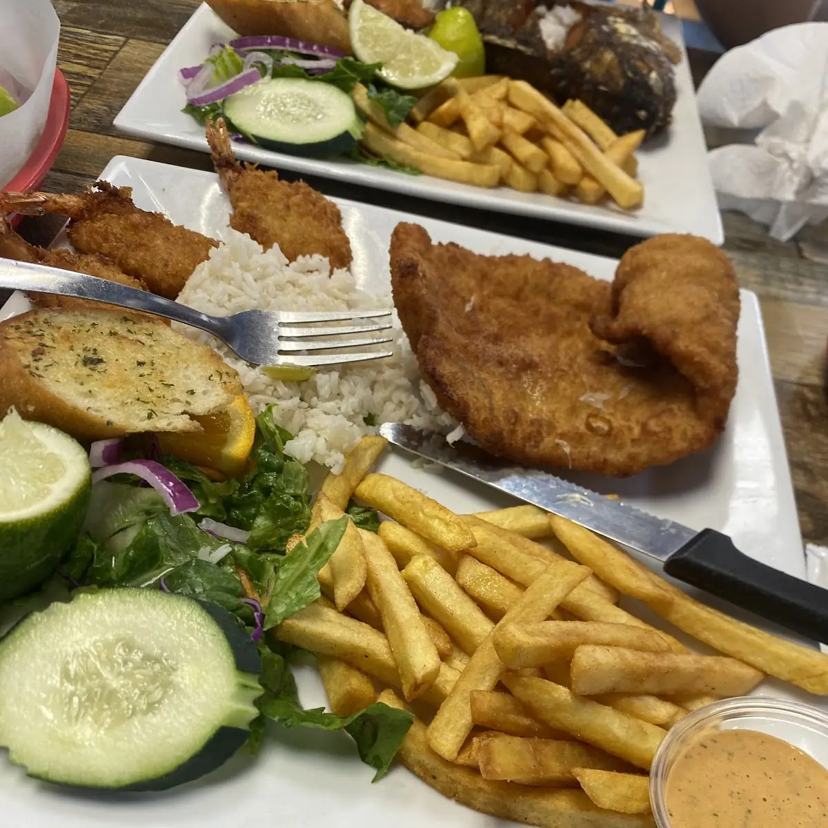 Fried Fish and Shrimp Platter