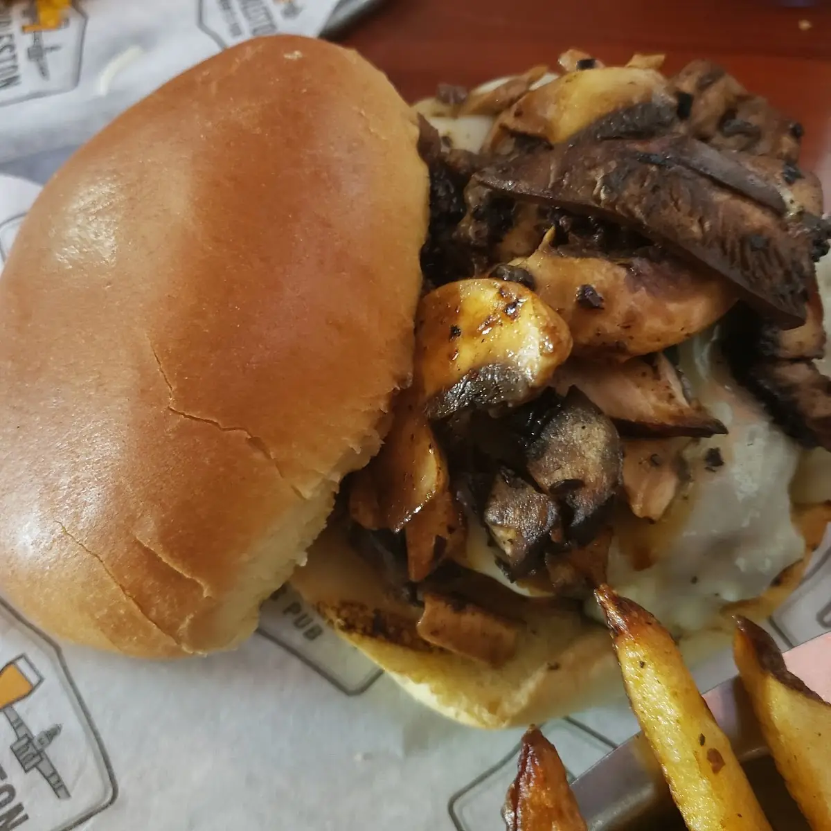 Mushrooms and Swiss Burger