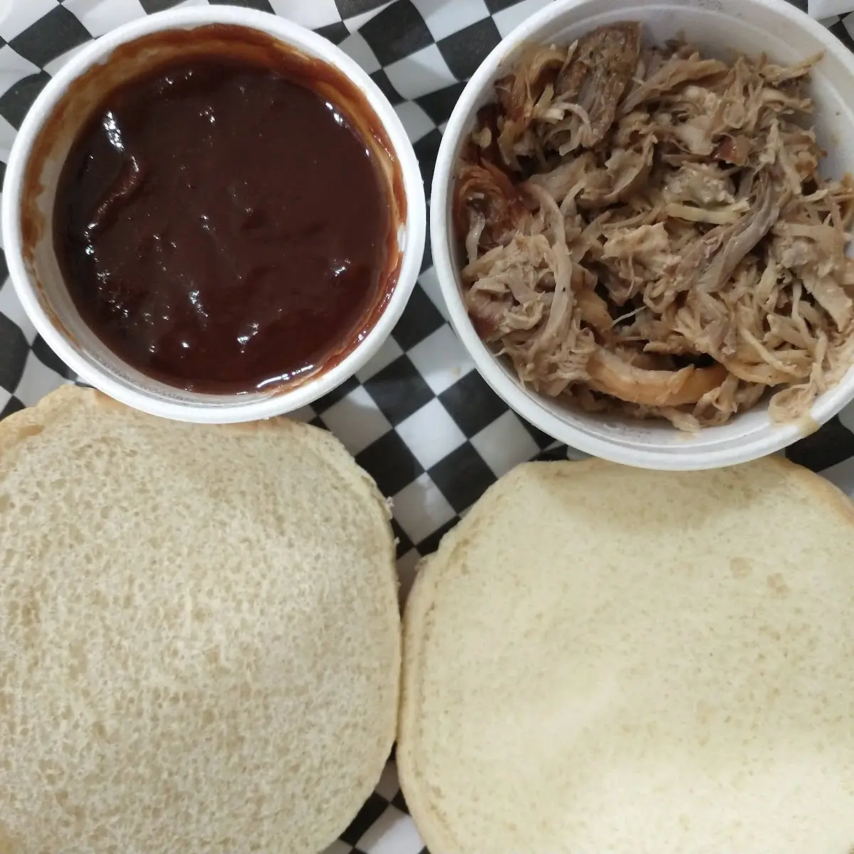 Pulled Pork with BBQ Sauce on Side