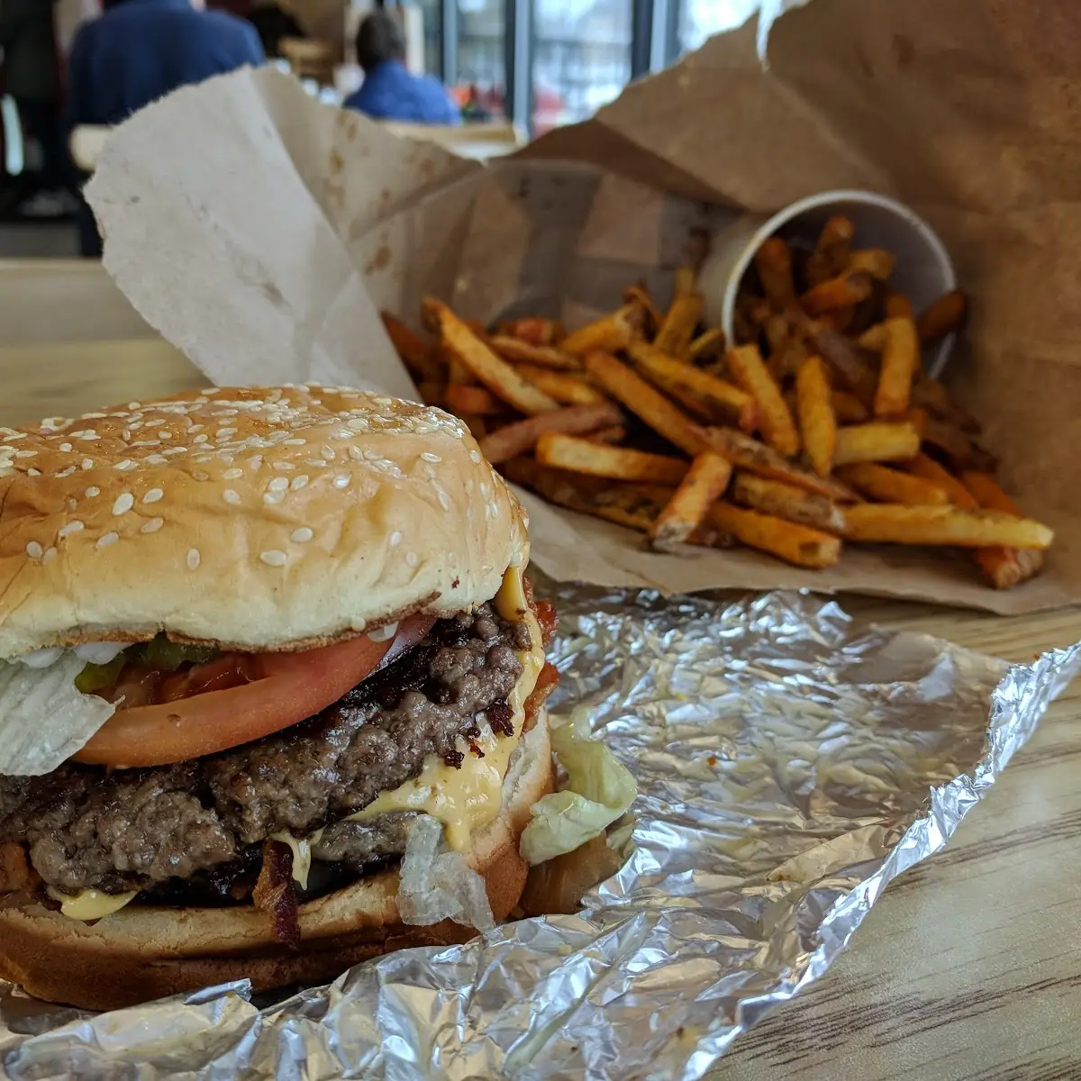 Double Cheeseburger and Fries