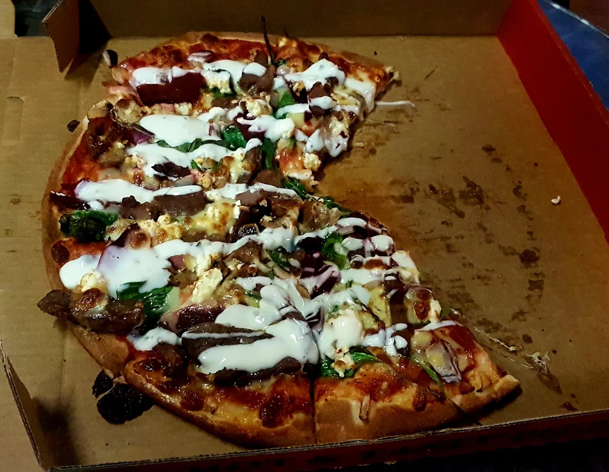 Lamb and Beetroot Pizza, Spargos Kitchen