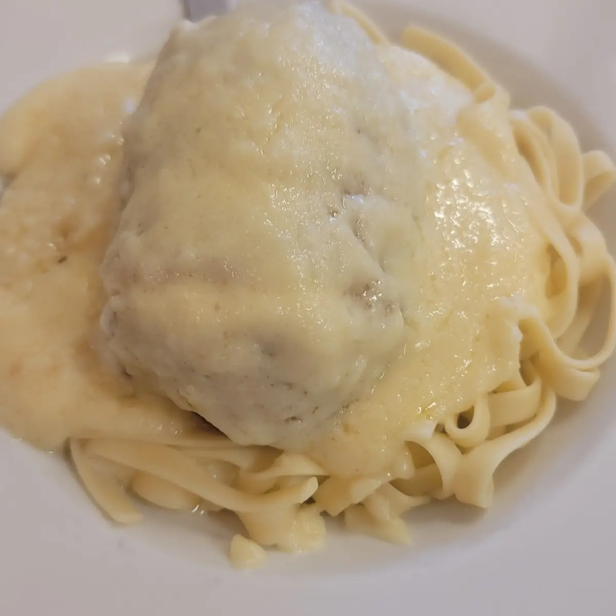 Stuffed Chicken and Alfredo Pasta