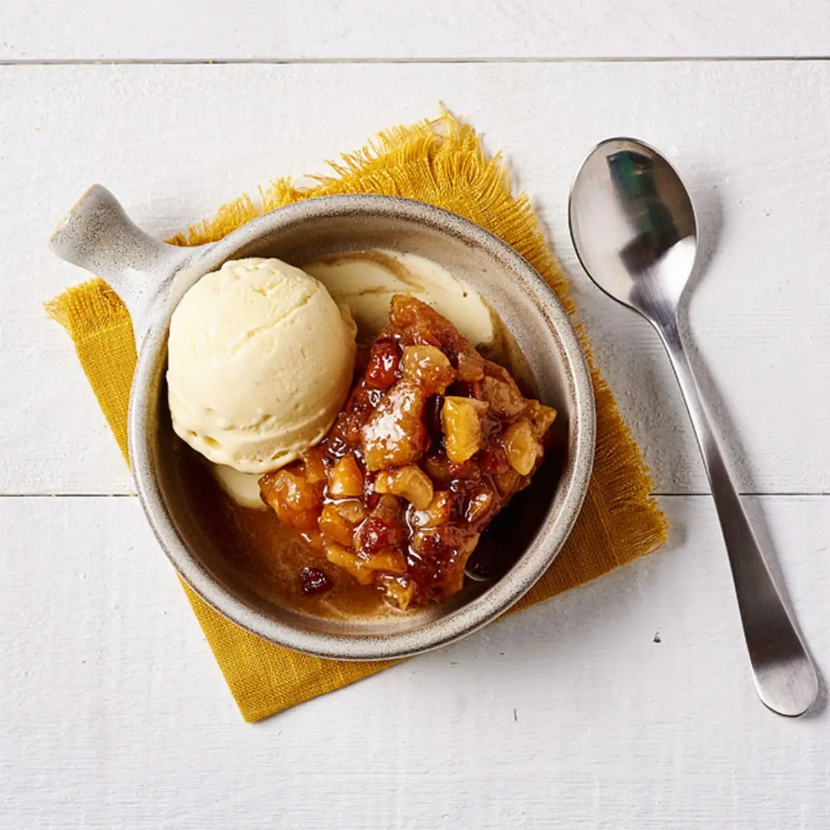 Pineapple Macadamia Nut Bread Pudding