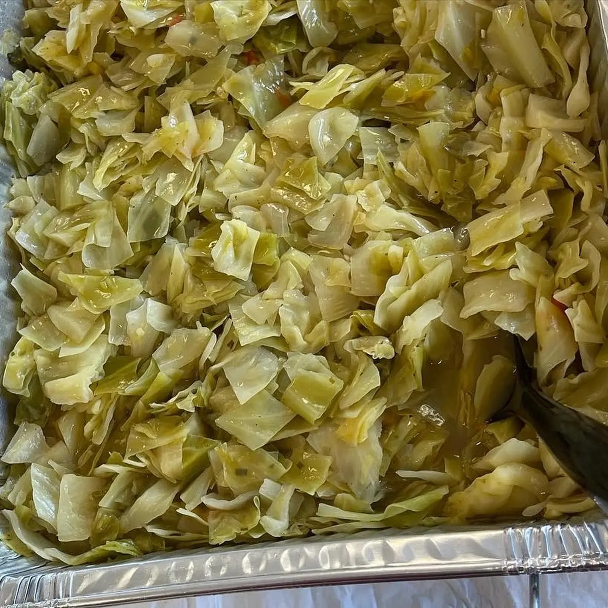 Sautéed Cabbage with Smoked Turkey with Roasted Peppers & Onions