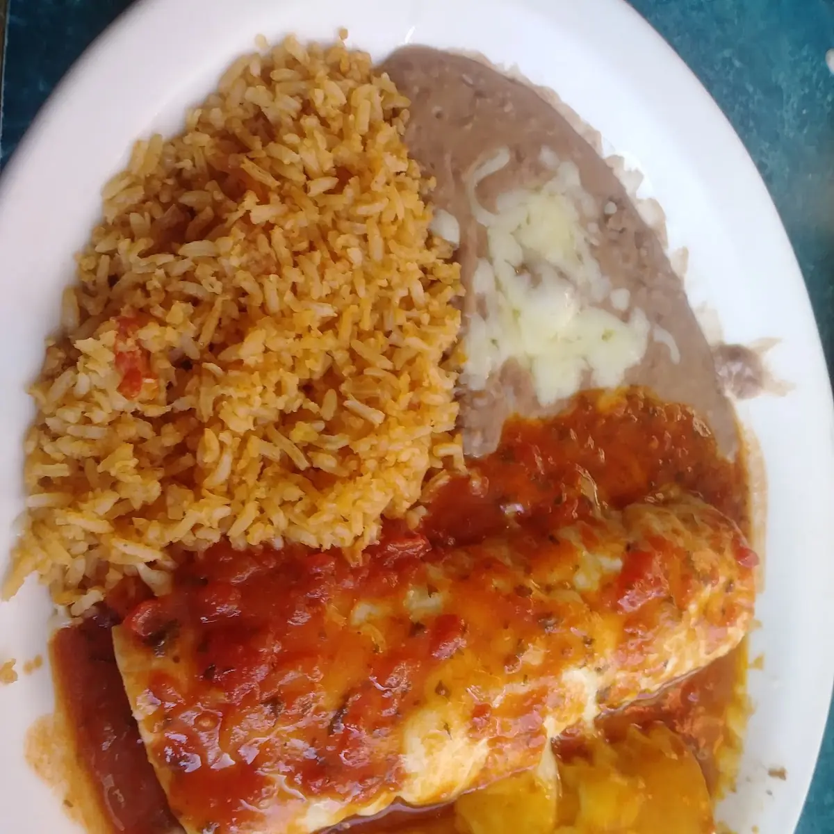 Beef Burrito and Enchiladas