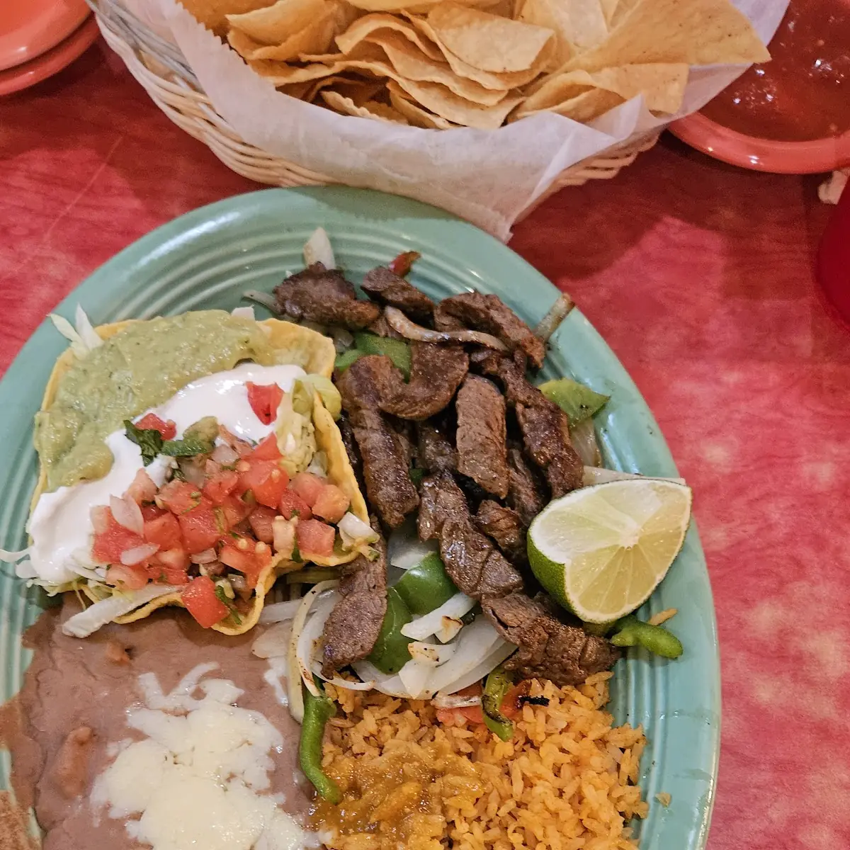 One Burrito One Tamale Rice & Beans