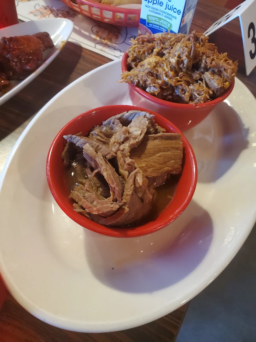 Beef Brisket and Pulled Pork