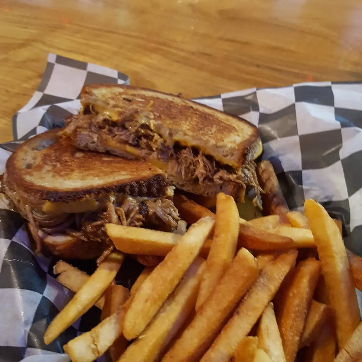 Pulled Pork Grilled Cheese Sandwich