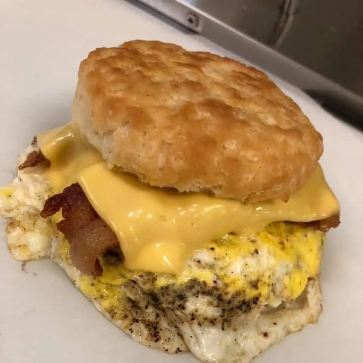 Sausage Egg and Cheese Biscuit