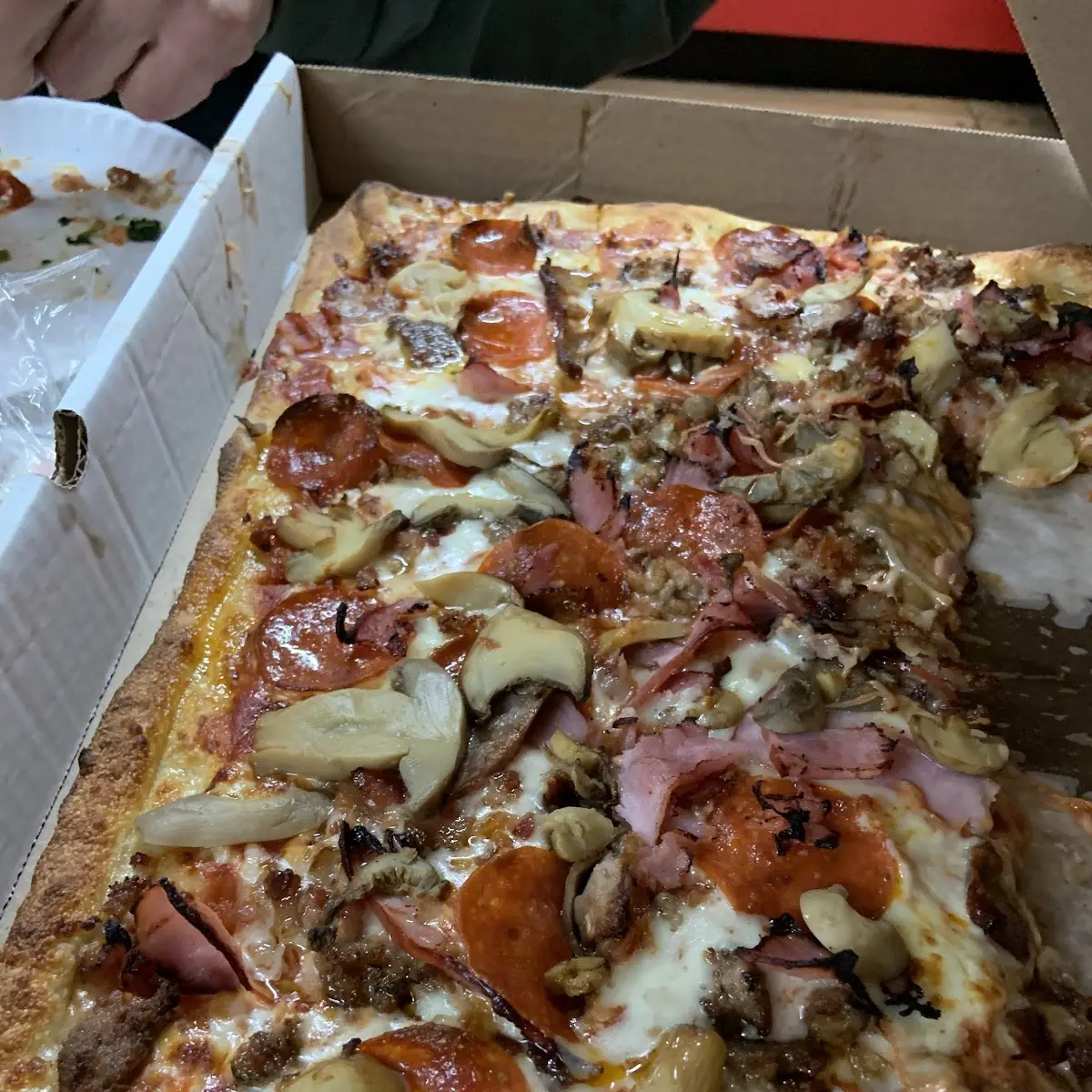 Meat Lovers Pizza and Mushrooms