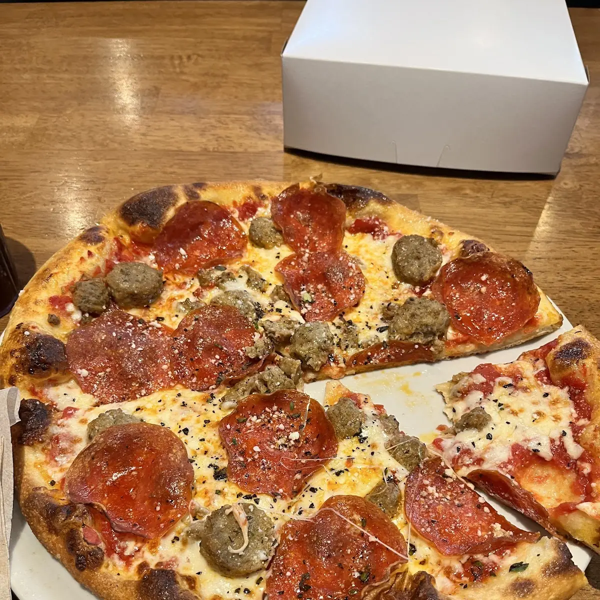 Three Meat Pizza
