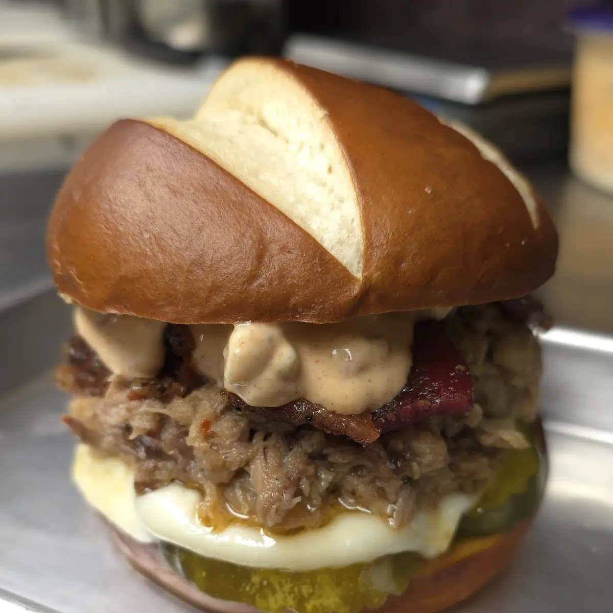 Pretzel Roll (Burger Style)