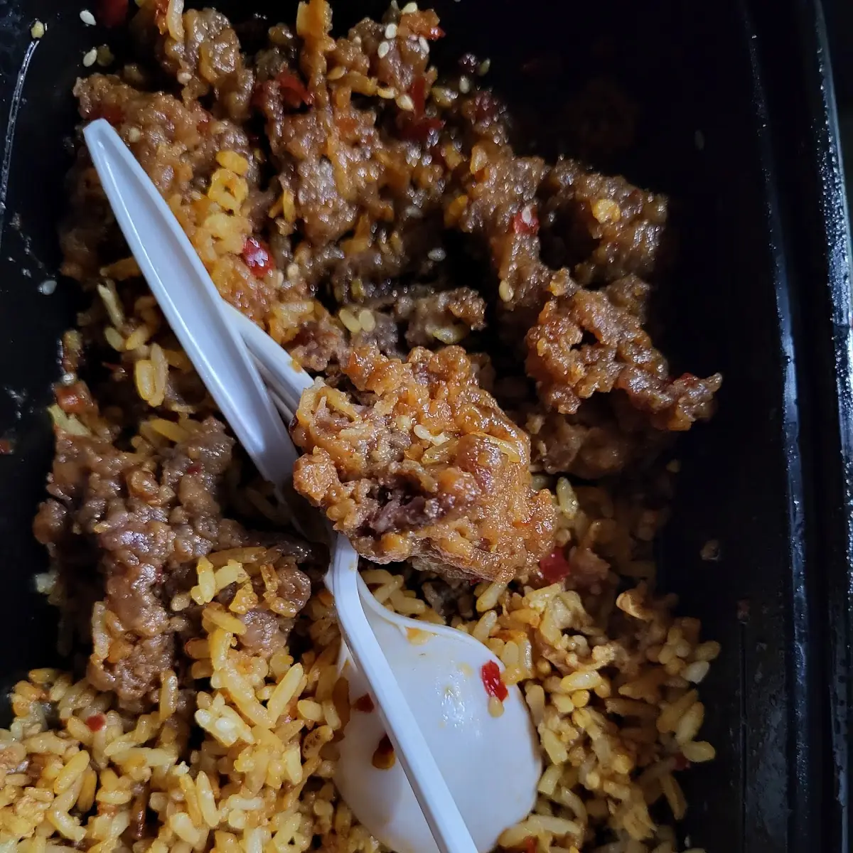 Sesame Beef and Fried Rice