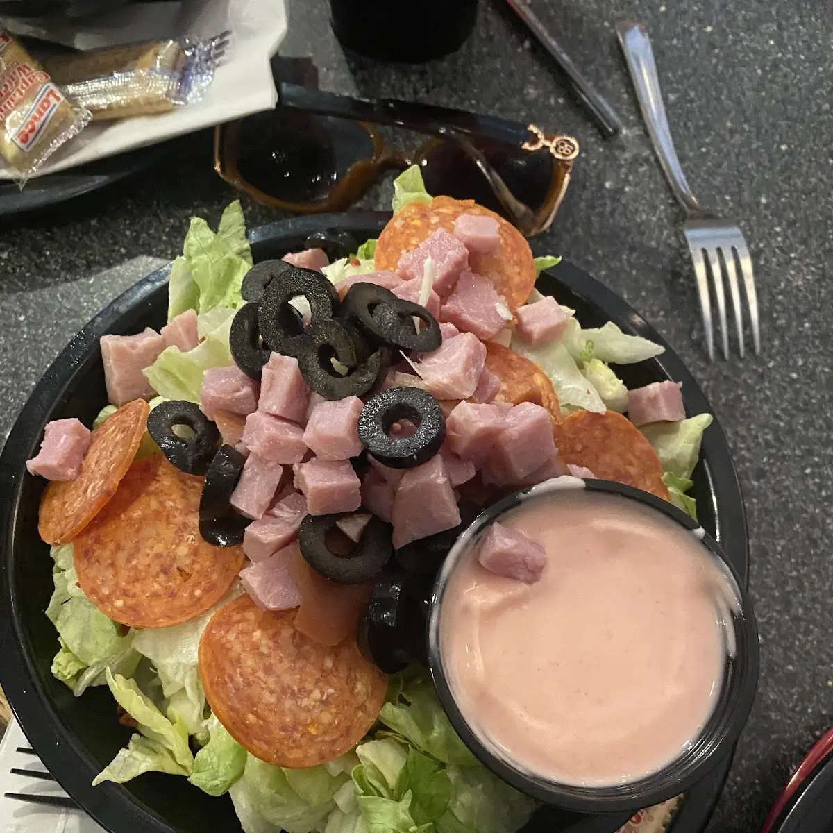 Side Salad with Pink Sauce