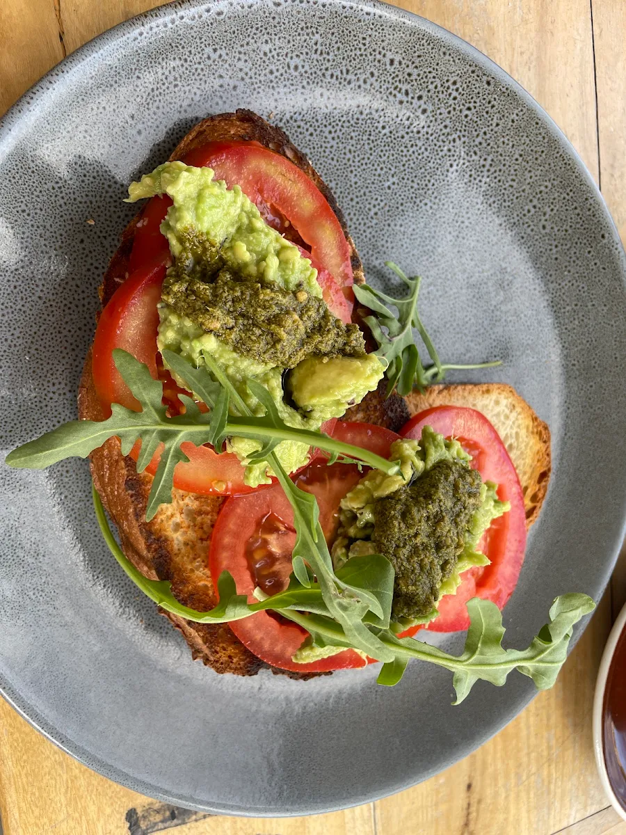 Pesto Infused Scrambled Eggs, Lennox Point Cafe