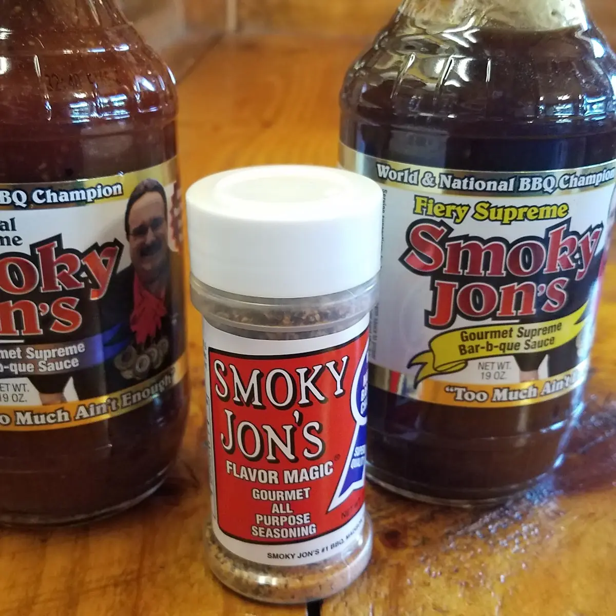Jar of Smoky Jon's Gourmet BBQ Sauce