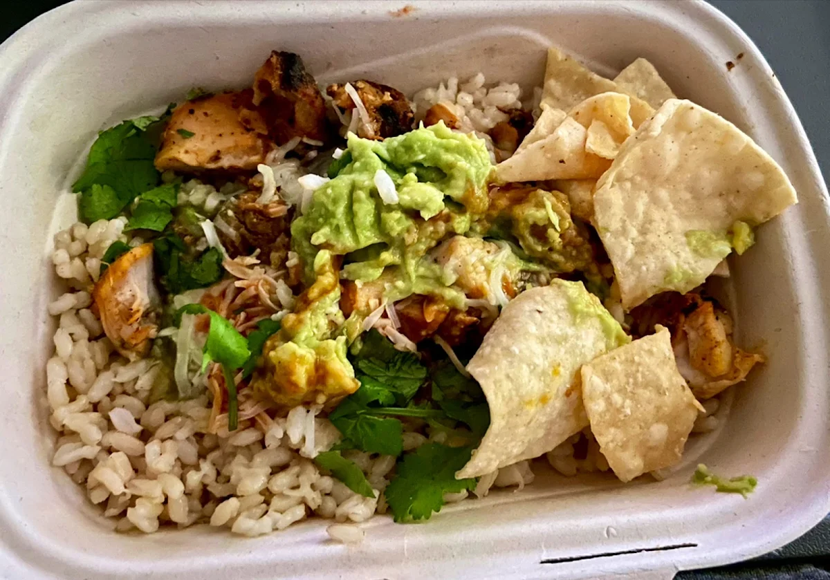 Mini Burrito Bowl with Chicken and Avocado, Guzman y Gomez - UNSW