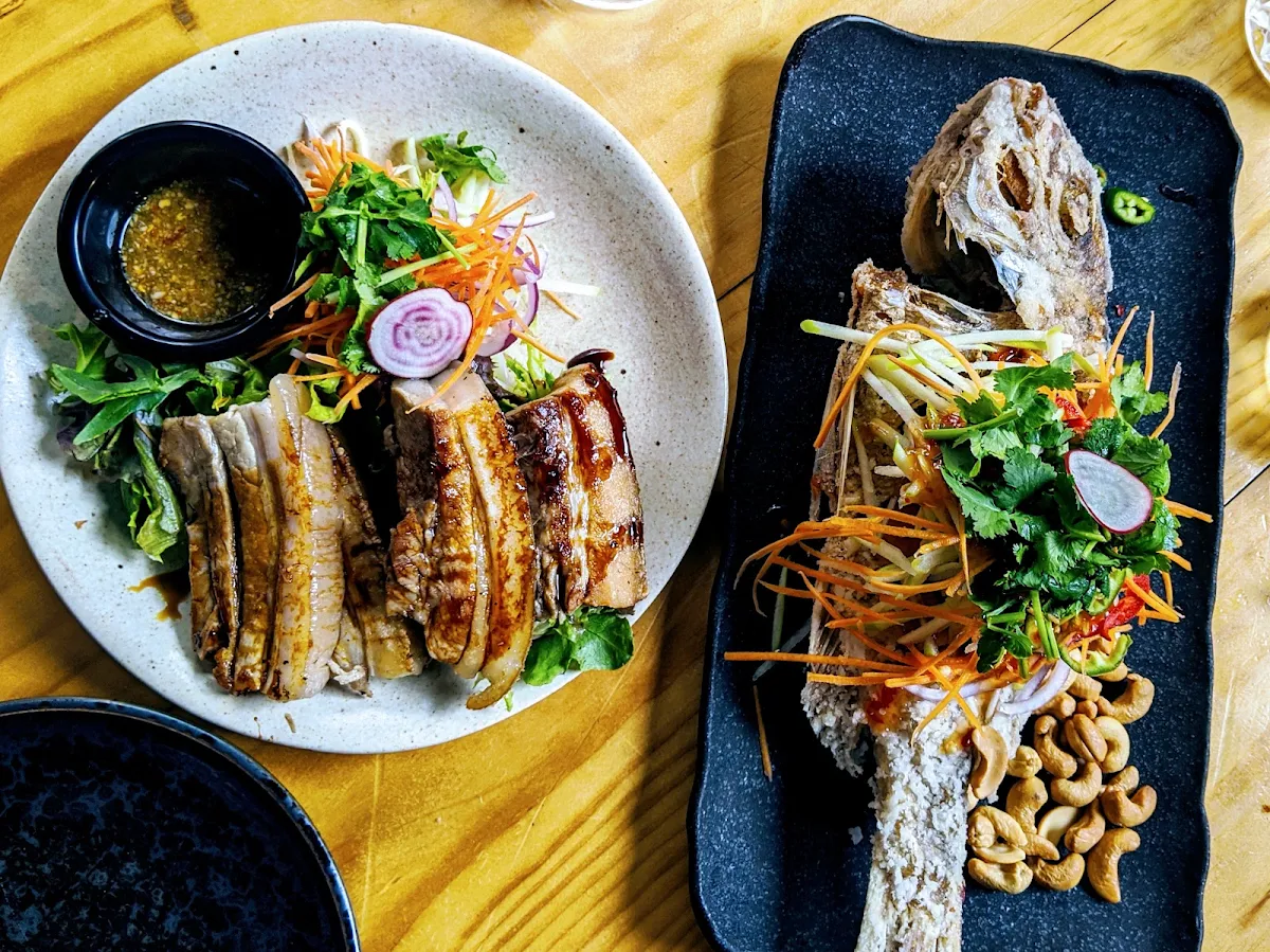 Spicy Crispy Pork Belly with Apple Slaw