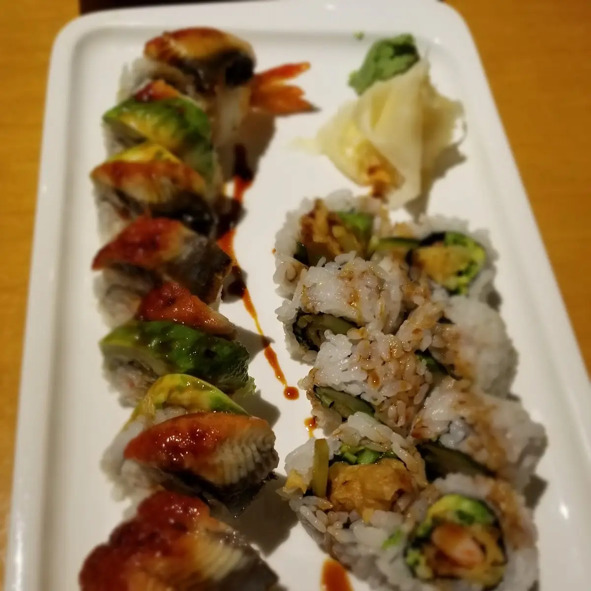 Dragon Roll and California Roll