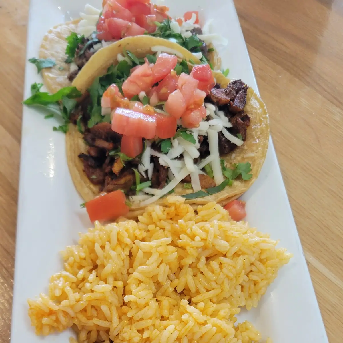 Steak Tacos Cilantro Tomato Cheese
