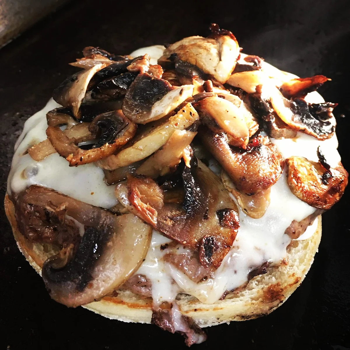 Mushroom Swiss Burger Topless