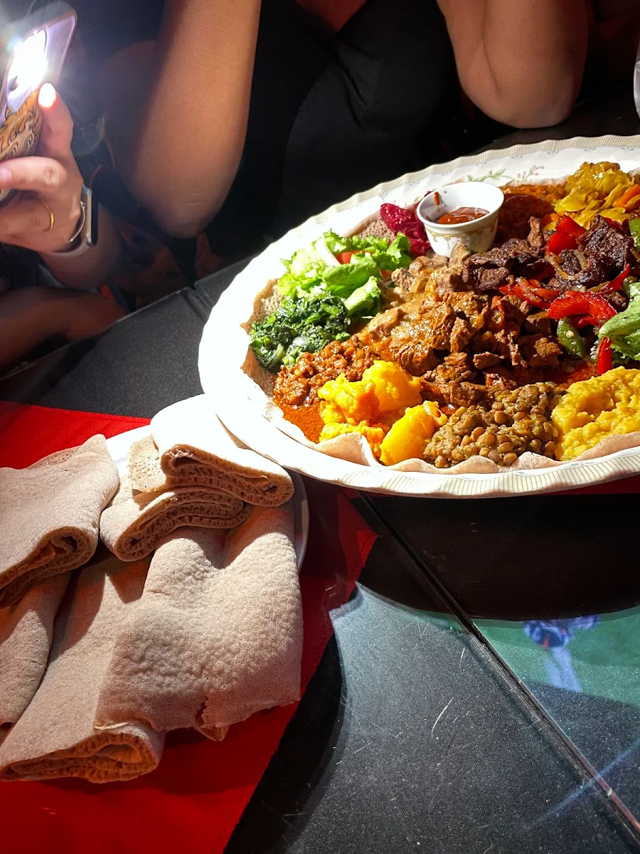 Meat Veggie Combo Two Orders Pictured, Rendez-Vous Ethiopian and Eritrean Restaurant