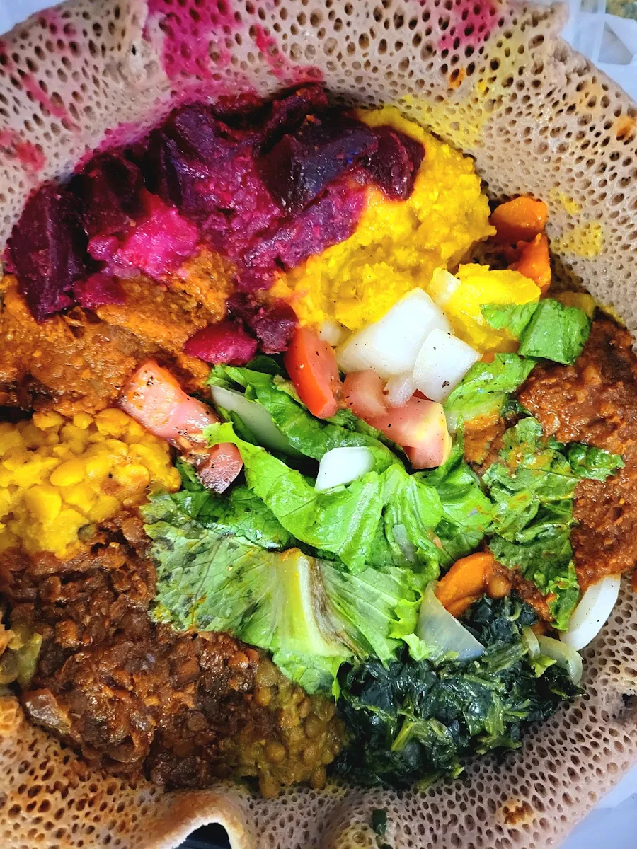 Veggie Platter, Rendez-Vous Ethiopian and Eritrean Restaurant
