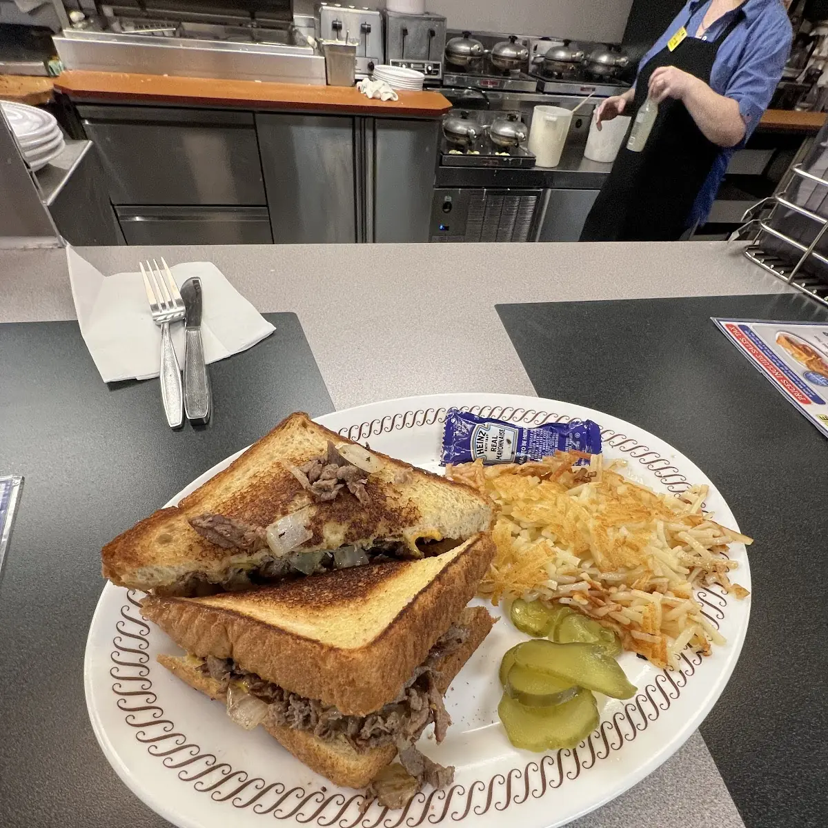 Philly Cheesesteak Melt with Hash Browns