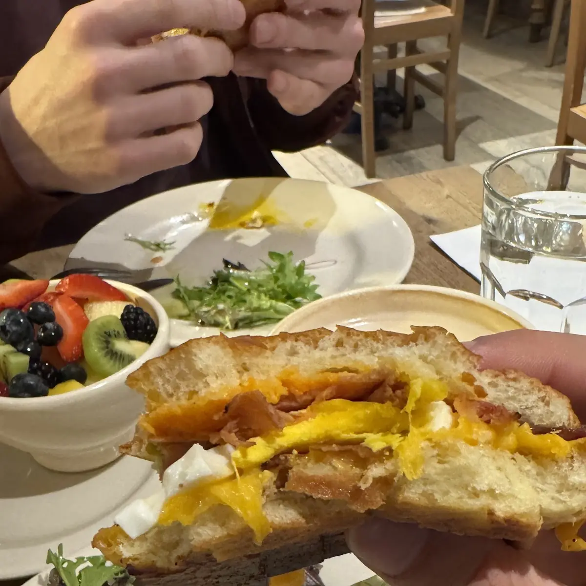 Avocado Egg and Cheese on Brioche Buns