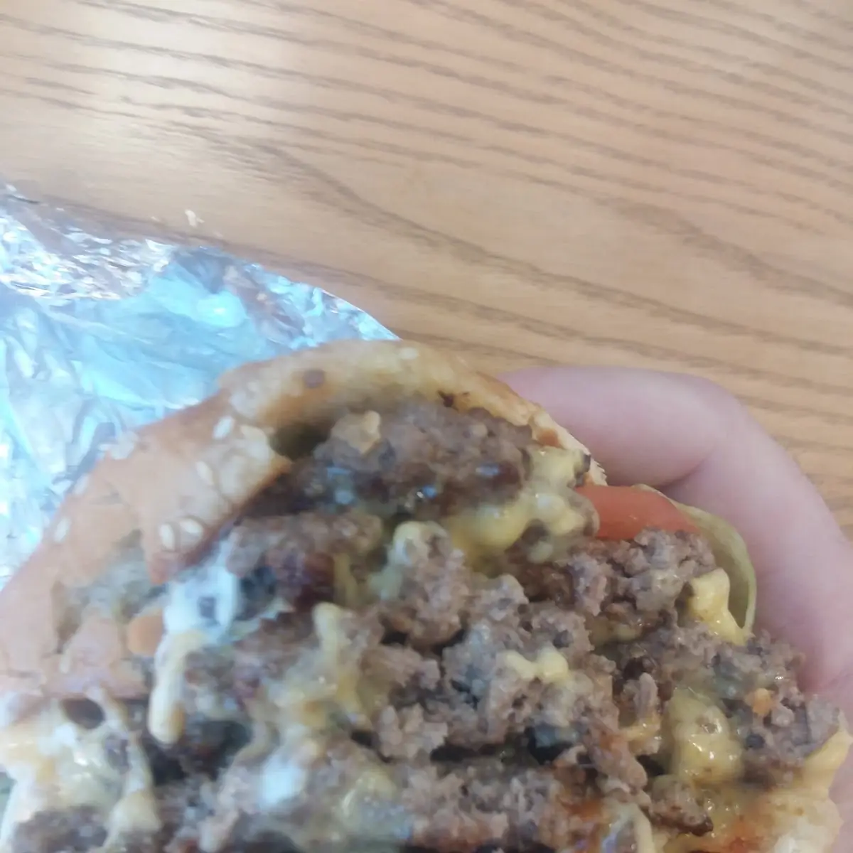 Bacon Double Cheeseburger with Three Extra Patties