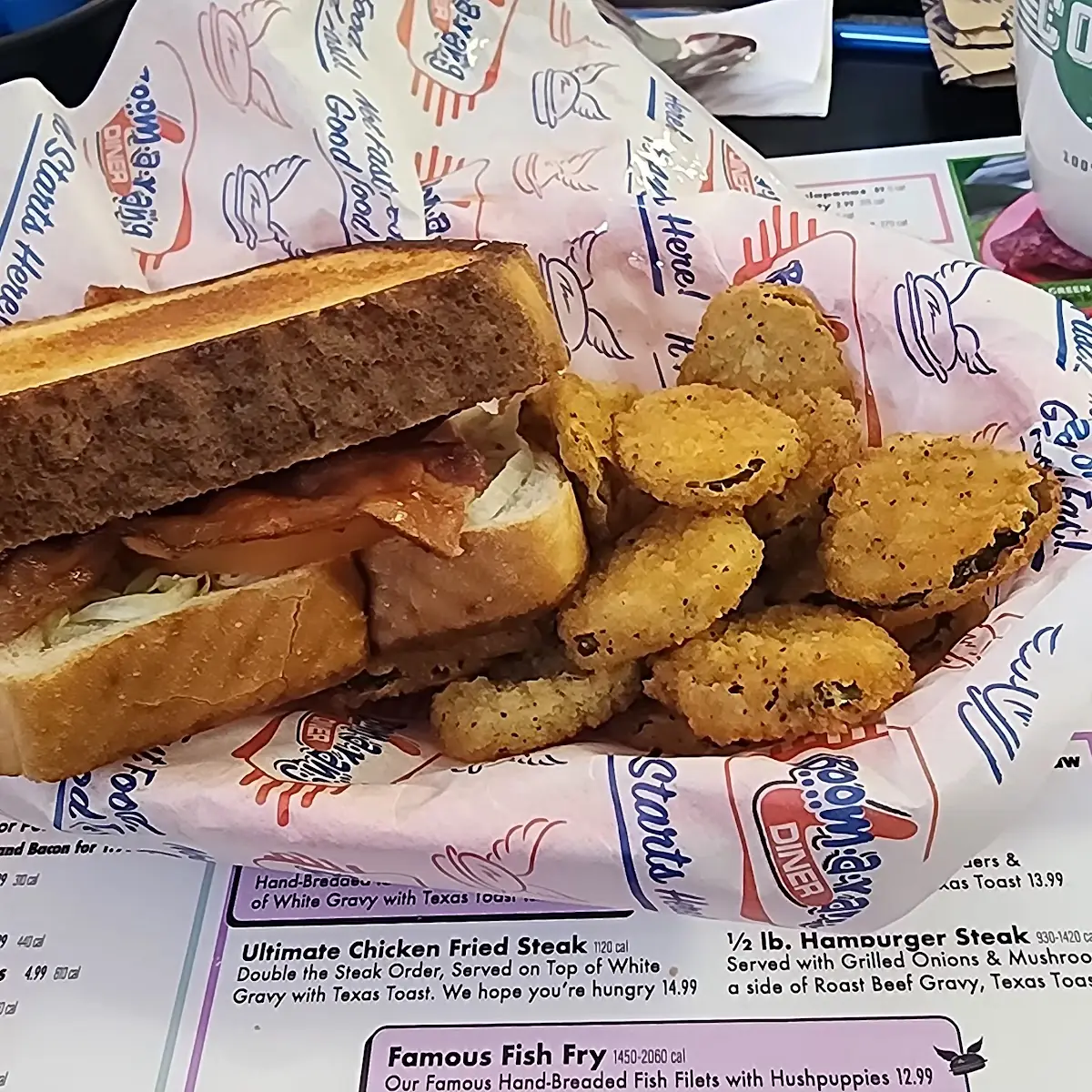 blt and Fried Pickles