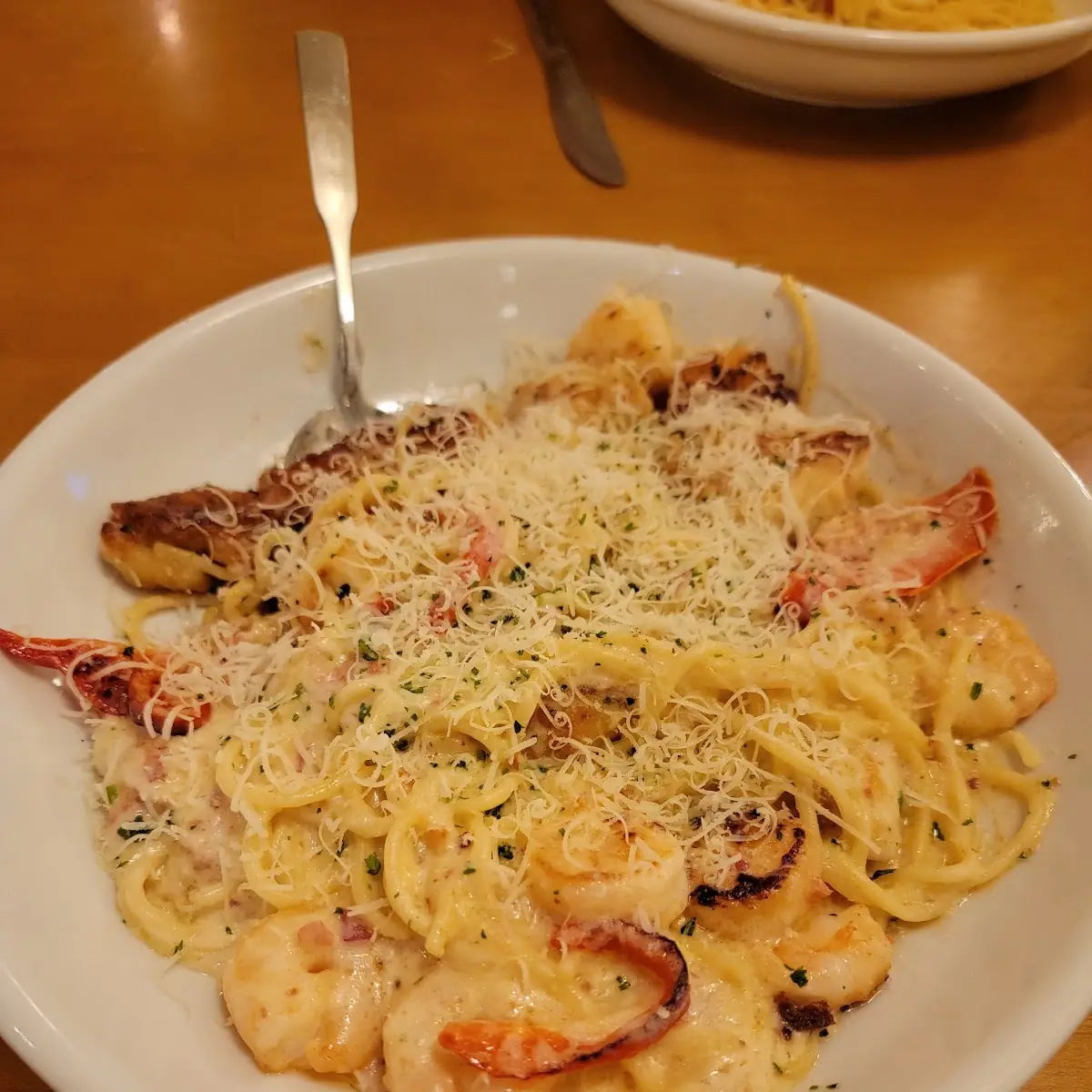 Chicken & Shrimp Carbonara