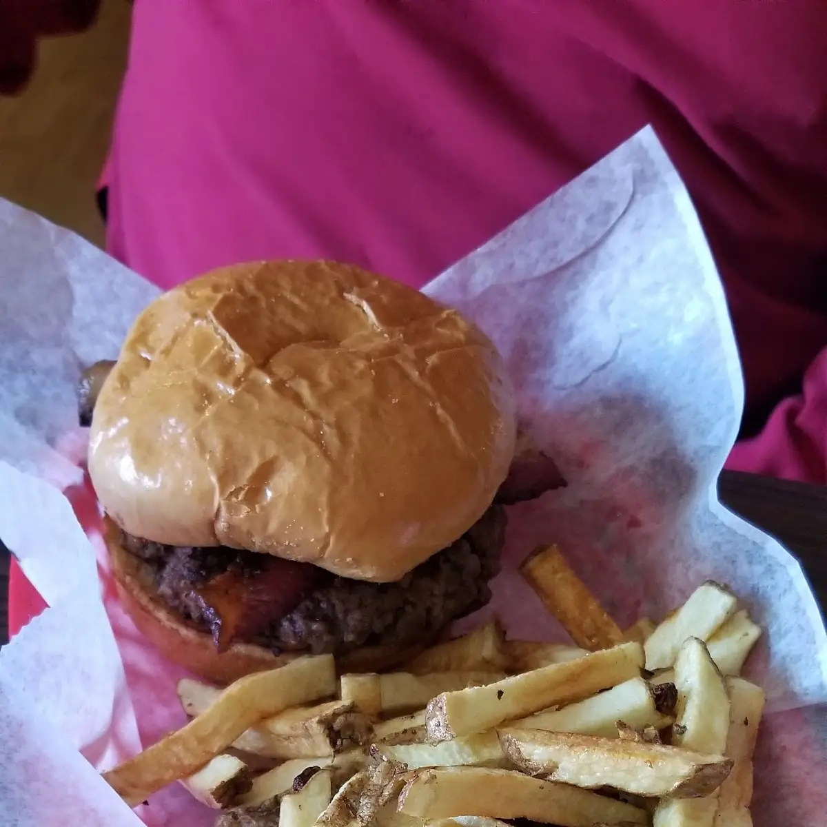 Bacon Cheeseburger and Fries