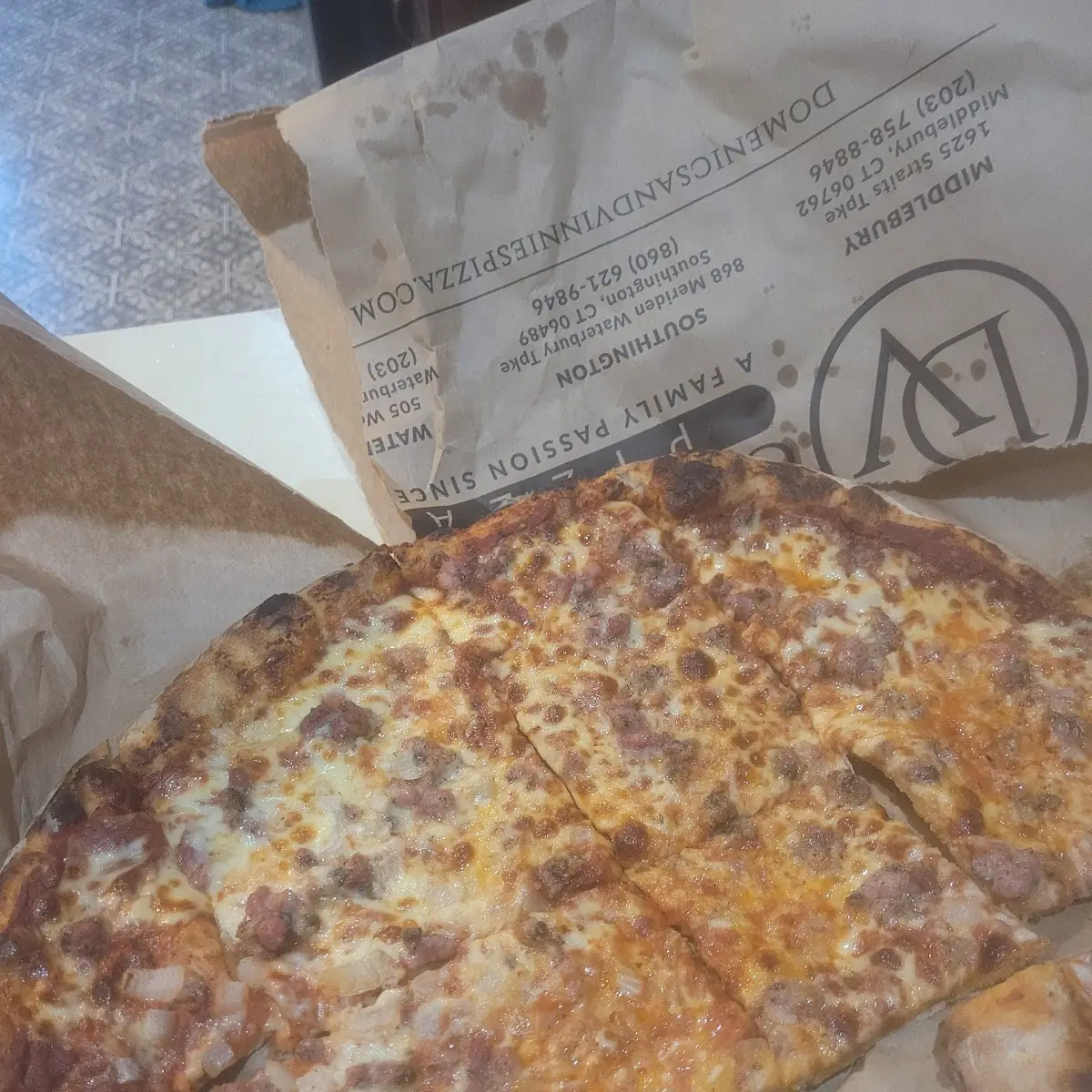 Medium Onion & Sausage Pizza
