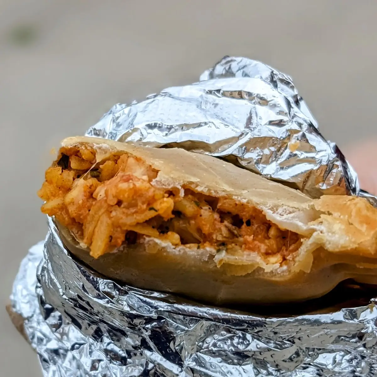 Rice Bean and Cheese Empanada