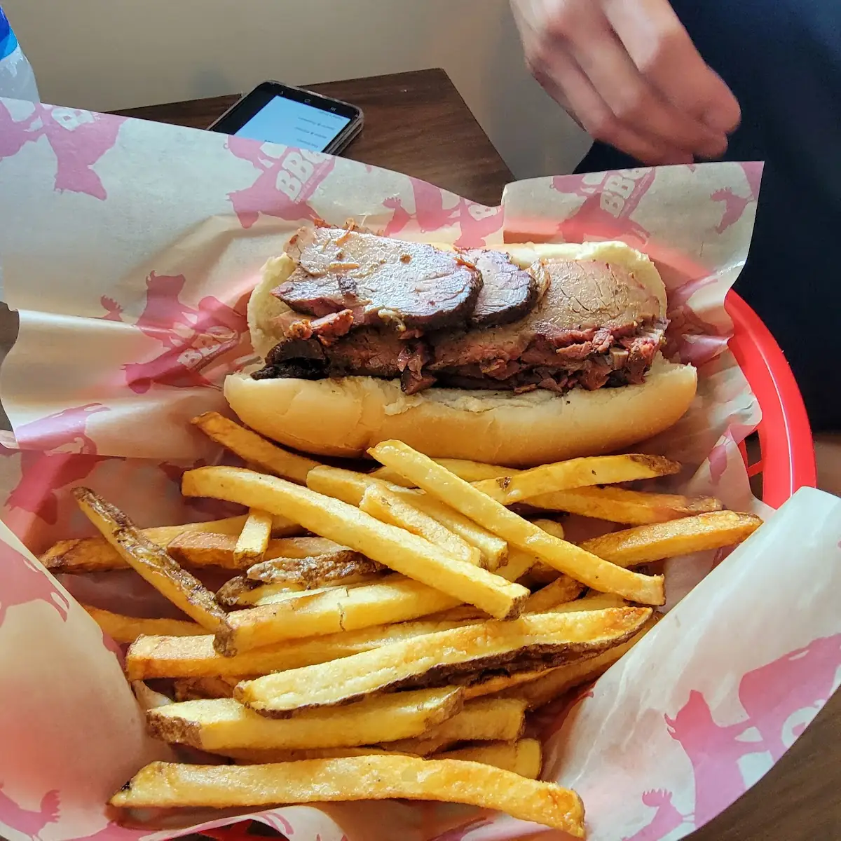 Brisket Sandwich Meal with Fries