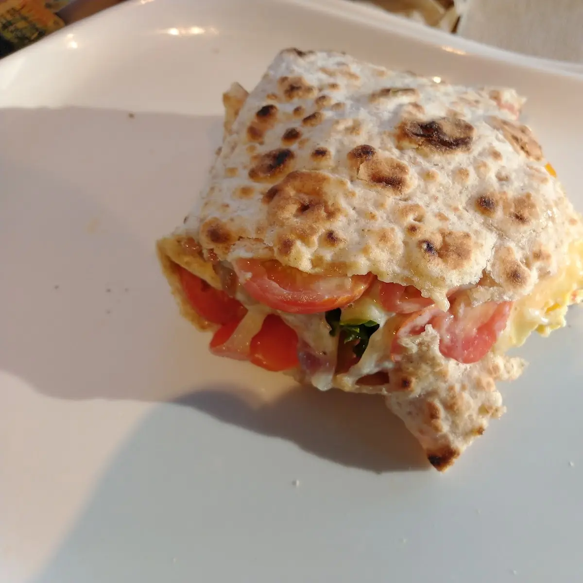 Breakfast Bacon Egg Tomato Lettuce and Cheese Wrap