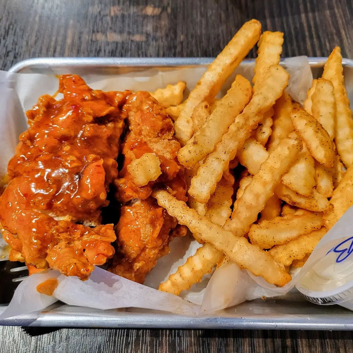 Boneless Wings & Fries
