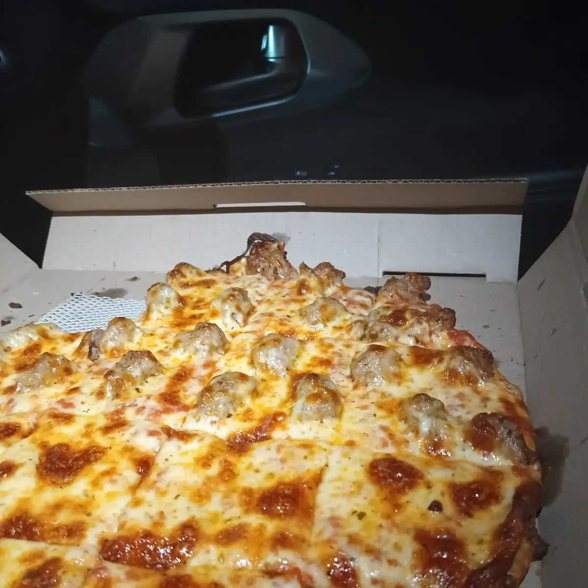 Half Sausage Half Cheese Pizza
