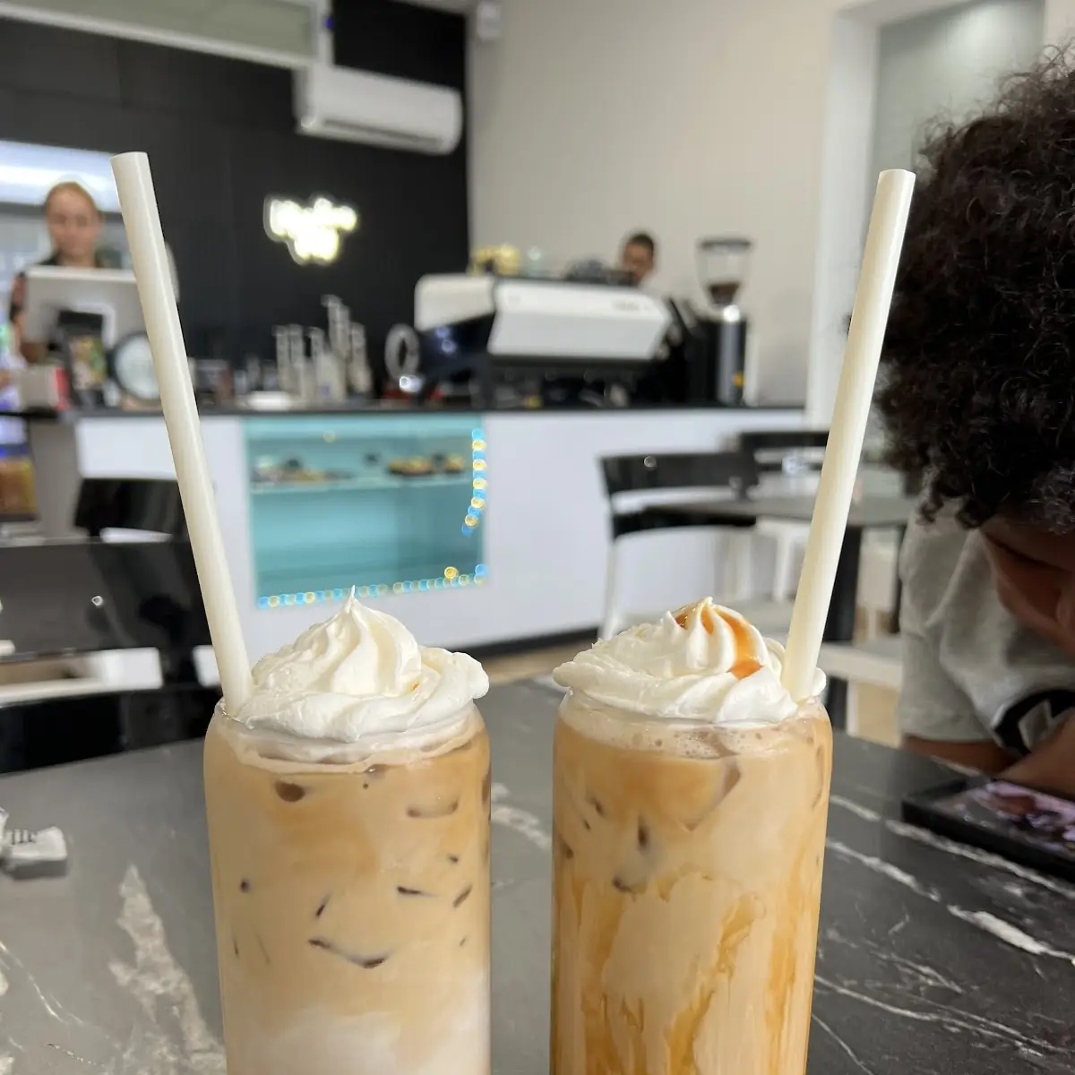 Caramel and Vanilla Iced Latte