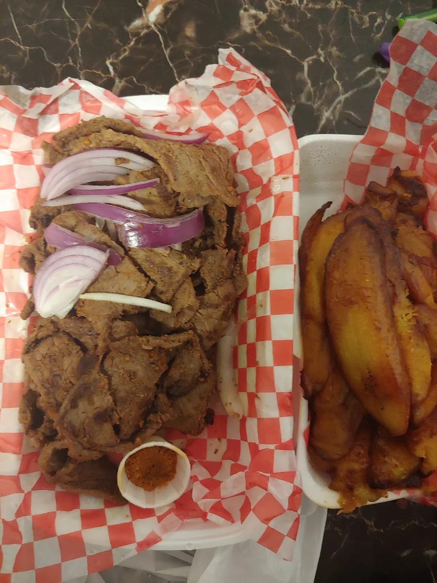 Beef Suya with Plantains