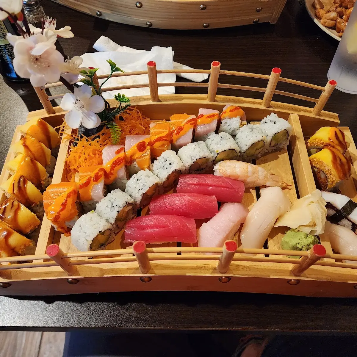 Sushi Dinner Sunset Roll and Sunshine Roll