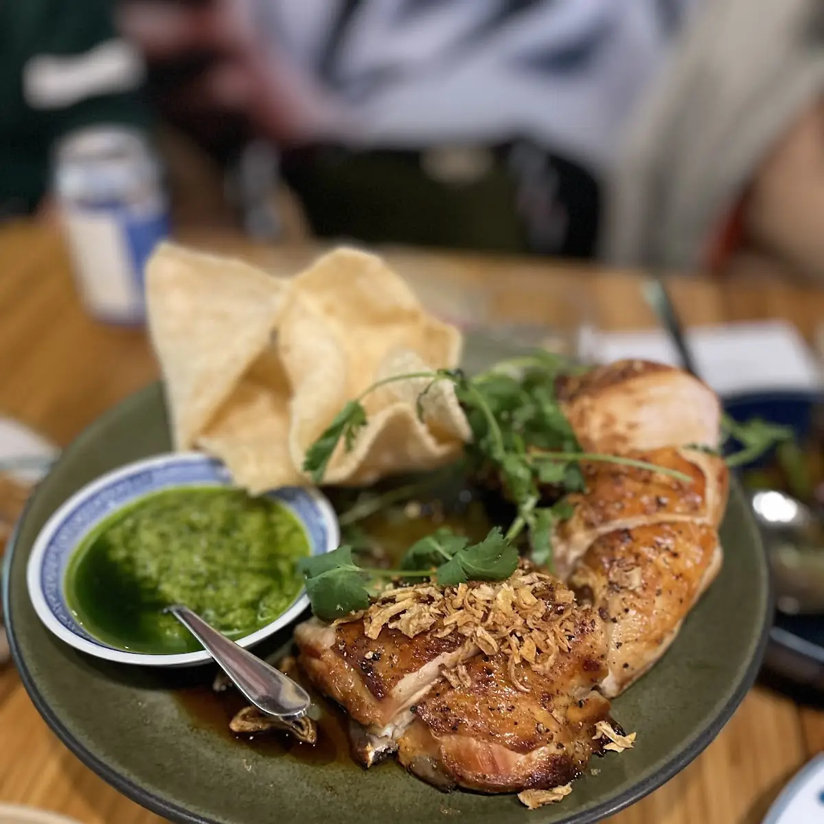 Crispy Drunken Chicken with Shrimp Chips