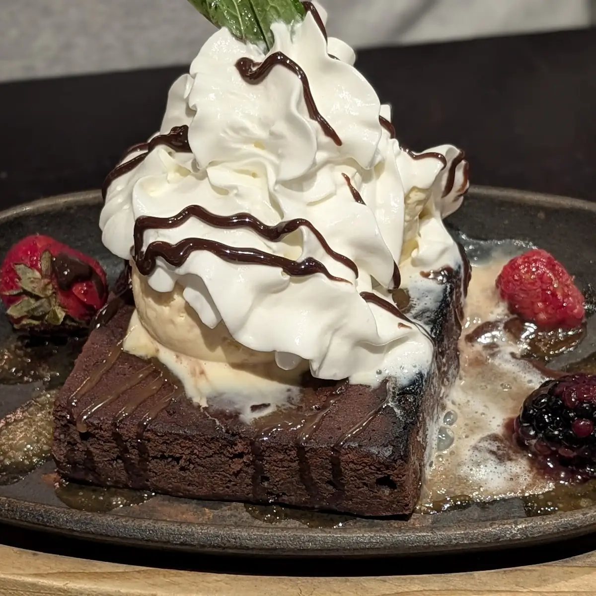Warm Brownie Sundae