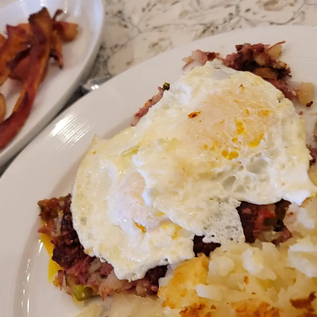 Homemade Corned Beef Hash and Eggs