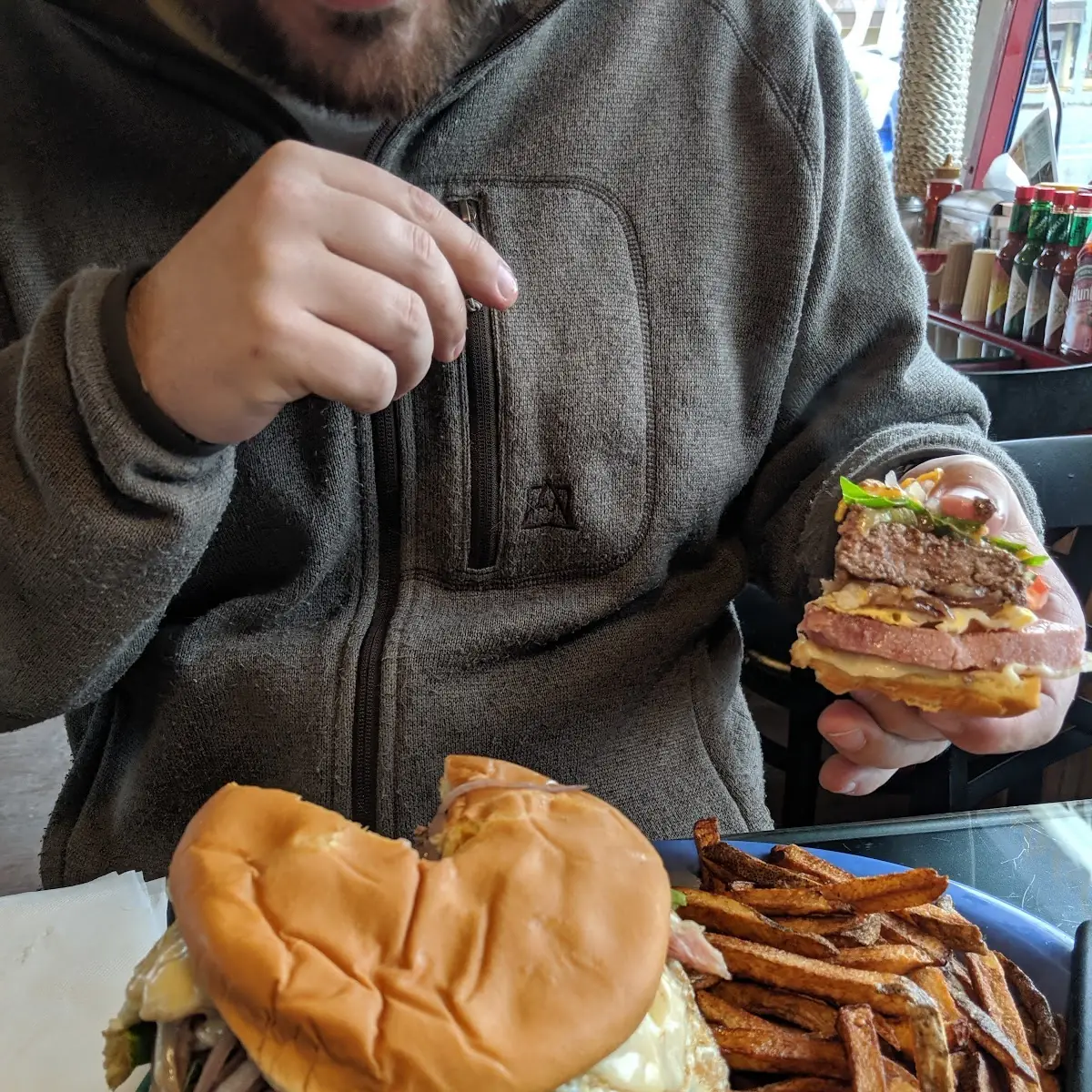 Monster Burger with Fries
