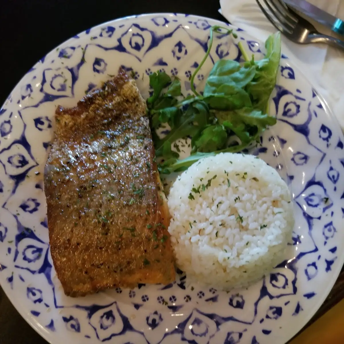 Arroz Blanco Y Salmón