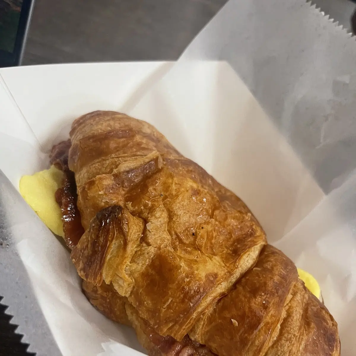 Egg and Bacon Croissant